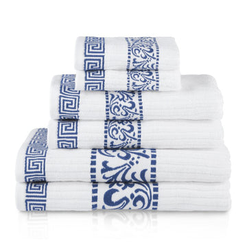 Rankin 6 Piece Classic 100% Cotton Multi-Size Towel Set